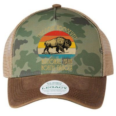 Theodore Roosevelt National Park North Dakota Buffalo Retro Legacy Tie Dye Trucker Hat