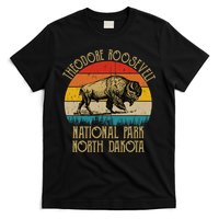 Theodore Roosevelt National Park North Dakota Buffalo Retro T-Shirt