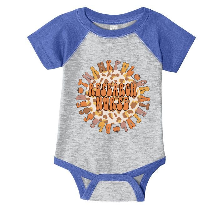 Thankful Research Nurse Thanksgiving Research Nursing Gift Infant Baby Jersey Bodysuit