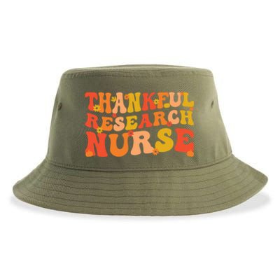 Thankful Research Nurse Thanksgiving Research Nursing Cool Gift Sustainable Bucket Hat