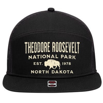 Theodore Roosevelt National Park 7 Panel Mesh Trucker Snapback Hat