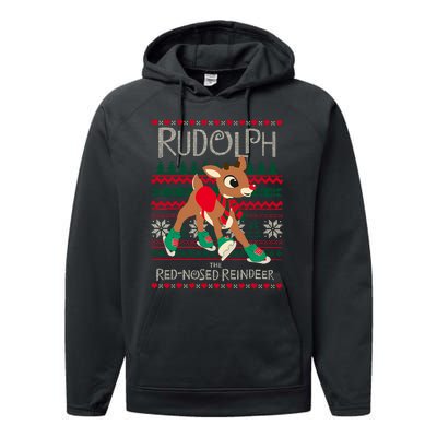 The Red Nosed Reindeer Christmas Special Sweater. Matching Family Outfit Group G Performance Fleece Hoodie