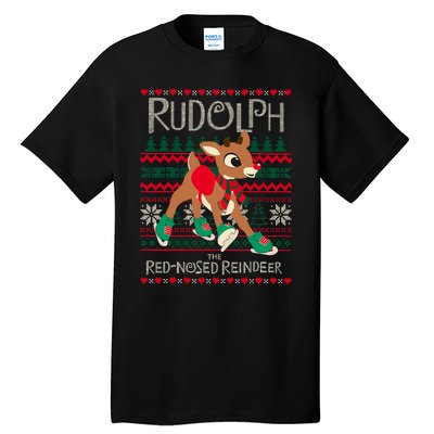 The Red Nosed Reindeer Christmas Special Sweater. Matching Family Outfit Group G Tall T-Shirt