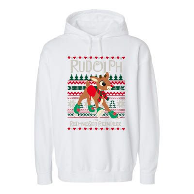 The Red Nosed Reindeer Christmas Special Sweater. Matching Family Outfit Group G Garment-Dyed Fleece Hoodie