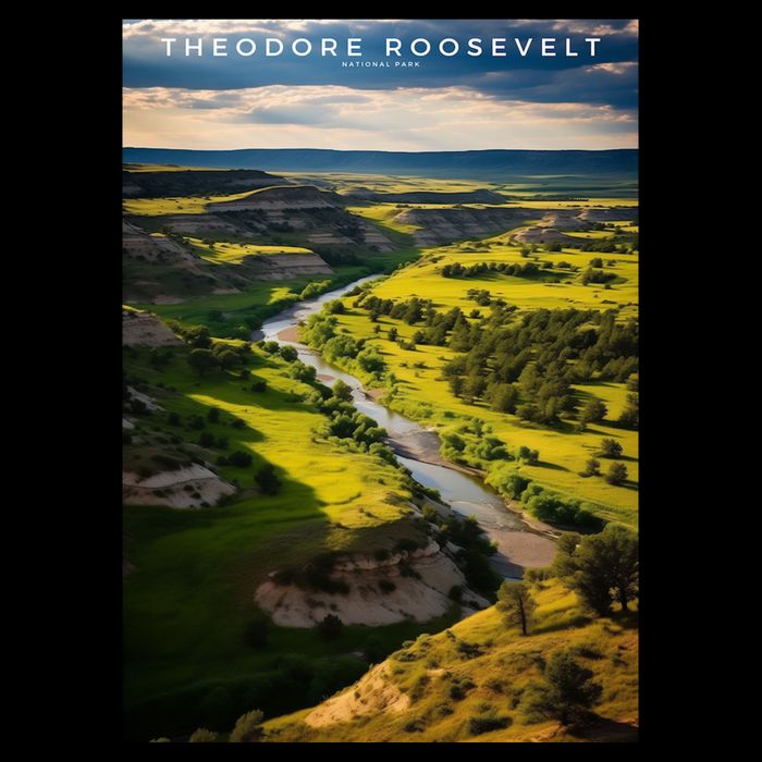 Theodore Roosevelt National Park Drawstring Bag