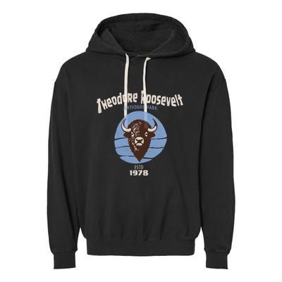 Theodore Roosevelt National Park Bison Vintage Garment-Dyed Fleece Hoodie