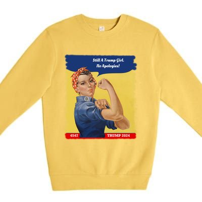 Trump Rosie No Apologies 2024 Gift Premium Crewneck Sweatshirt