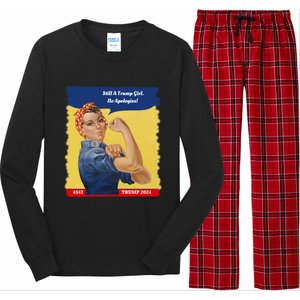 Trump Rosie No Apologies 2024 Gift Long Sleeve Pajama Set