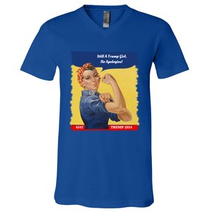 Trump Rosie No Apologies 2024 Gift V-Neck T-Shirt