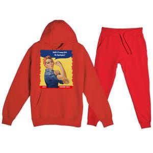 Trump Rosie No Apologies 2024 Gift Premium Hooded Sweatsuit Set