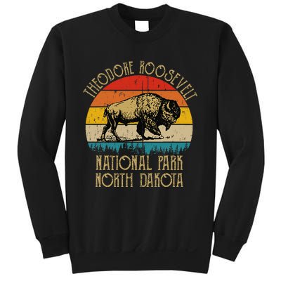 Theodore Roosevelt National Park North Dakota Buffalo Retro Sweatshirt