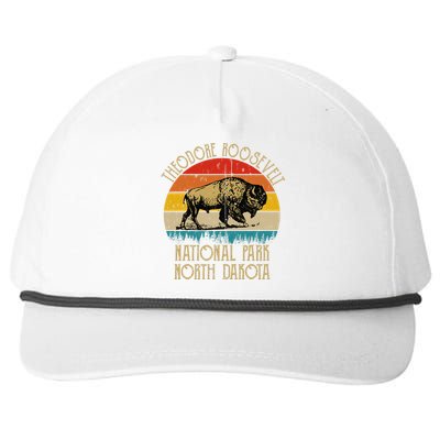 Theodore Roosevelt National Park North Dakota Buffalo Retro Snapback Five-Panel Rope Hat