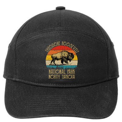 Theodore Roosevelt National Park North Dakota Buffalo Retro 7-Panel Snapback Hat