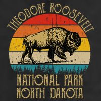 Theodore Roosevelt National Park North Dakota Buffalo Retro Beanie