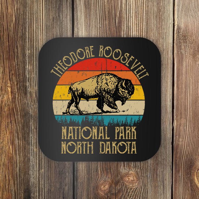 Theodore Roosevelt National Park North Dakota Buffalo Retro Coaster