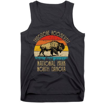 Theodore Roosevelt National Park North Dakota Buffalo Retro Tank Top