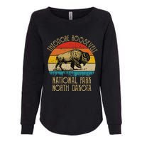 Theodore Roosevelt National Park North Dakota Buffalo Retro Womens California Wash Sweatshirt