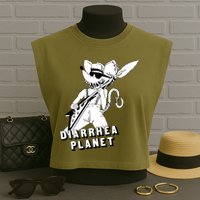 The Rat Of Diarrhea Cool Vector Design Garment-Dyed Women's Muscle Tee