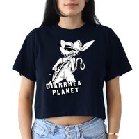 The Rat Of Diarrhea Cool Vector Design Crop Top