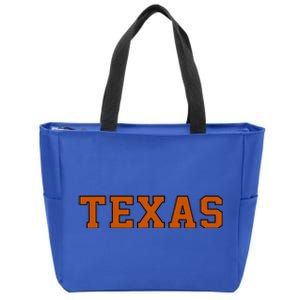 Texas Retro Orange Gift Zip Tote Bag