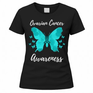 Teal Ribbon Ovarian Cancer Awareness Women's T-Shirt