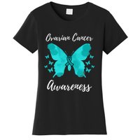 Teal Ribbon Ovarian Cancer Awareness Women's T-Shirt