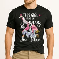 This  Runs On Jesus And Jiu Jitsu Gift Cooling Performance Crew T-Shirt