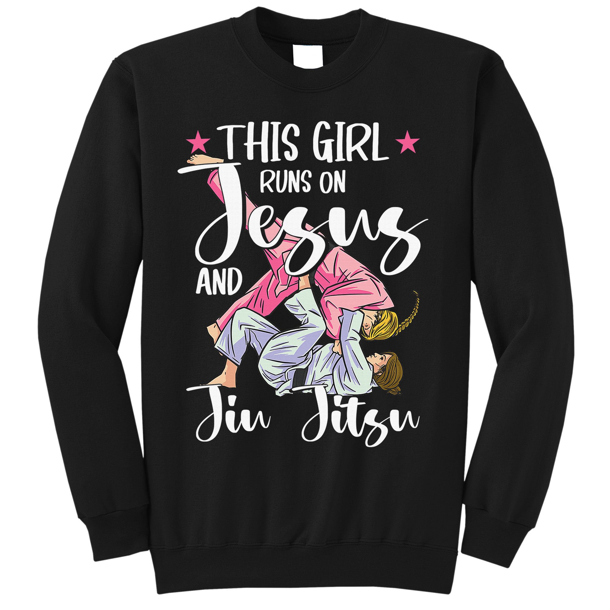 This  Runs On Jesus And Jiu Jitsu Gift Sweatshirt