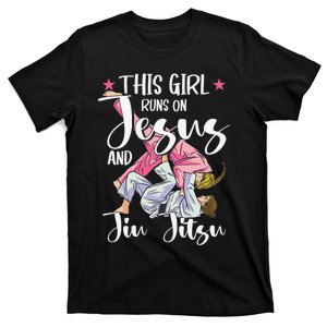 This  Runs On Jesus And Jiu Jitsu Gift T-Shirt