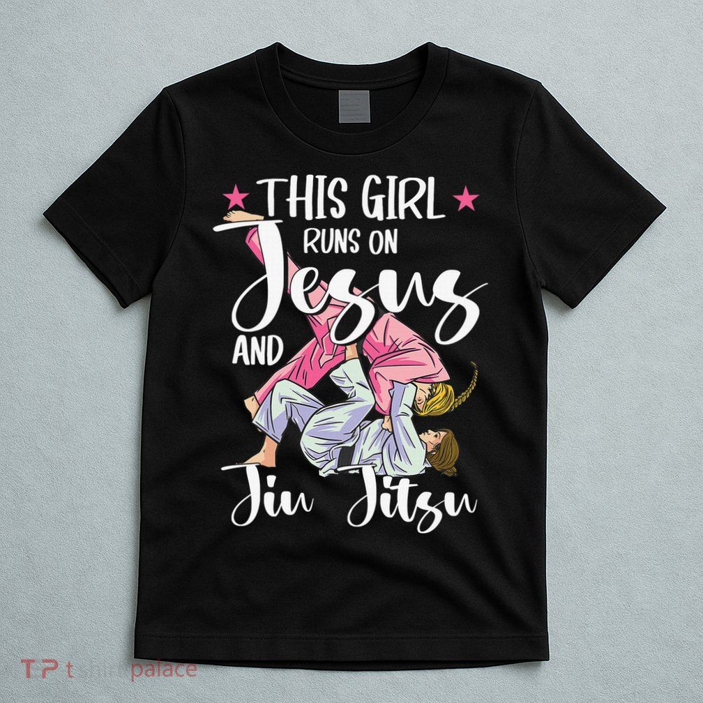 This  Runs On Jesus And Jiu Jitsu Gift T-Shirt