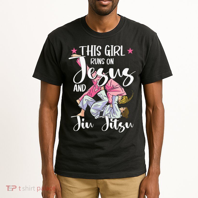 This  Runs On Jesus And Jiu Jitsu Gift Tall T-Shirt
