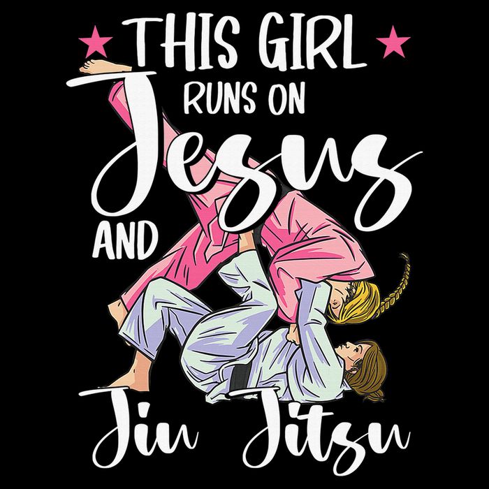 This  Runs On Jesus And Jiu Jitsu Gift Drawstring Bag