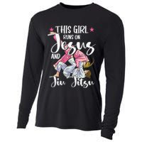 This  Runs On Jesus And Jiu Jitsu Gift Cooling Performance Long Sleeve Crew