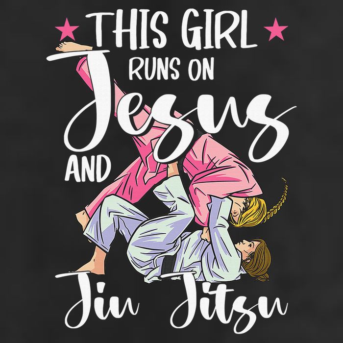 This  Runs On Jesus And Jiu Jitsu Gift Golf Towel