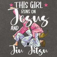 This  Runs On Jesus And Jiu Jitsu Gift Cotton Canvas Backpack
