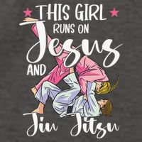 This  Runs On Jesus And Jiu Jitsu Gift Vector Backpack