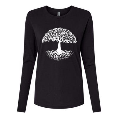 Tree Roots Of Life Cool Mother Earth Day Gift Womens Cotton Relaxed Long Sleeve T-Shirt