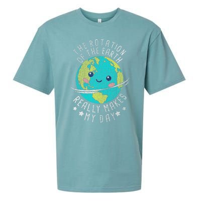 The Rotation Of The Earth Really Makes My Day Earth Day Sueded Cloud Jersey T-Shirt