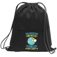 The Rotation Of The Earth Makes My Day Earth Day Teacher Sweatshirt Cinch Pack Bag