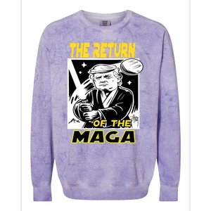 The Return Of The Maga Funny Parody Trump Wins Trump Won 47 Colorblast Crewneck Sweatshirt