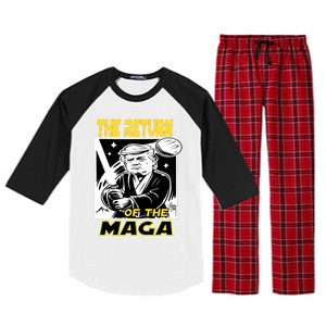 The Return Of The Maga Funny Parody Trump Wins Trump Won 47 Raglan Sleeve Pajama Set