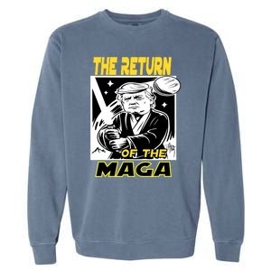 The Return Of The Maga Funny Parody Trump Wins Trump Won 47 Garment-Dyed Sweatshirt