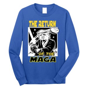 The Return Of The Maga Funny Parody Trump Wins Trump Won 47 Long Sleeve Shirt