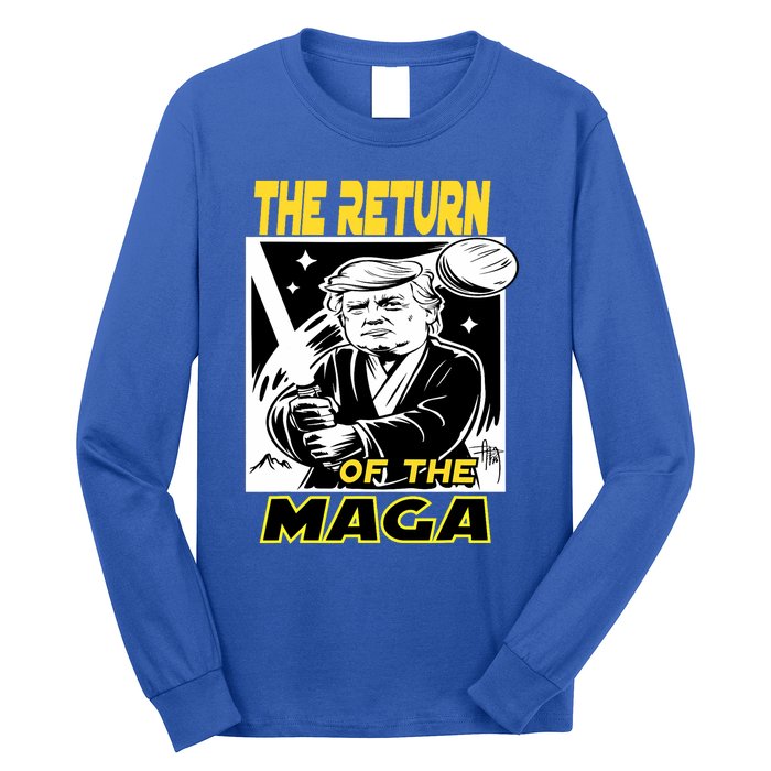 The Return Of The Maga Funny Parody Trump Wins Trump Won 47 Long Sleeve Shirt