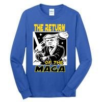 The Return Of The Maga Funny Parody Trump Wins Trump Won 47 Tall Long Sleeve T-Shirt