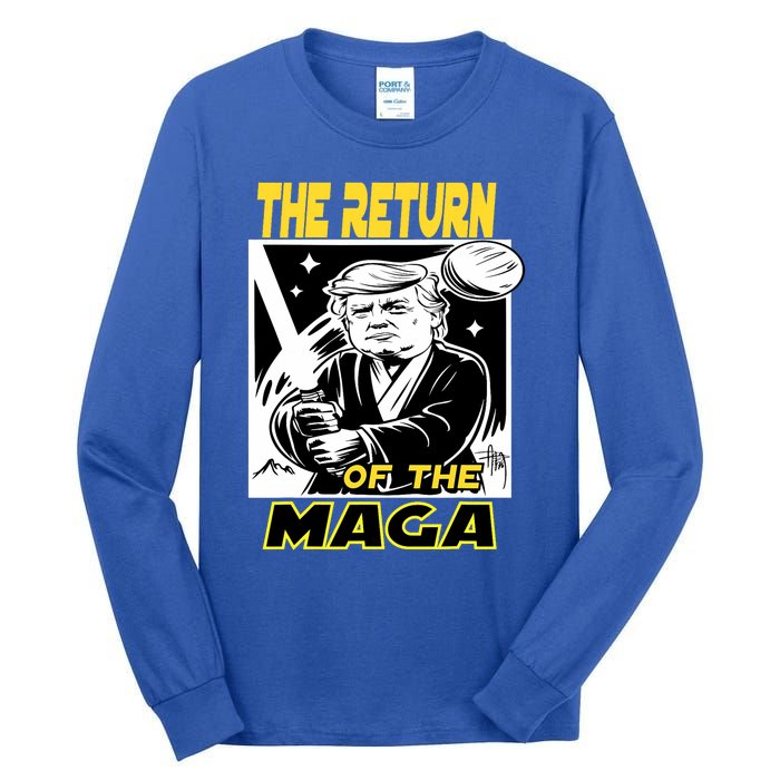 The Return Of The Maga Funny Parody Trump Wins Trump Won 47 Tall Long Sleeve T-Shirt