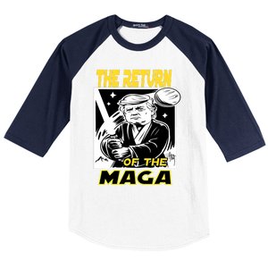 The Return Of The Maga Funny Parody Trump Wins Trump Won 47 Baseball Sleeve Shirt