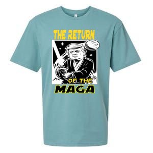 The Return Of The Maga Funny Parody Trump Wins Trump Won 47 Sueded Cloud Jersey T-Shirt