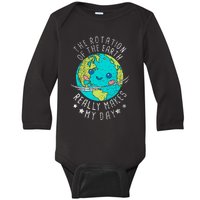 The Rotation Of The Earth Really Makes My Day Earth Day Baby Long Sleeve Bodysuit