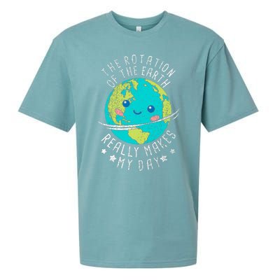 The Rotation Of The Earth Really Makes My Day Earth Day Sueded Cloud Jersey T-Shirt